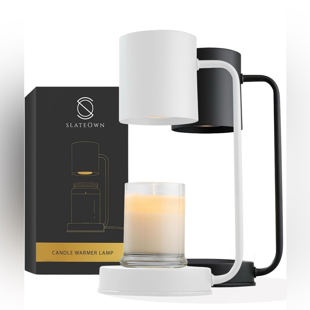 Slatetown Modern Candle Warmer Lamp with Timer (Black)